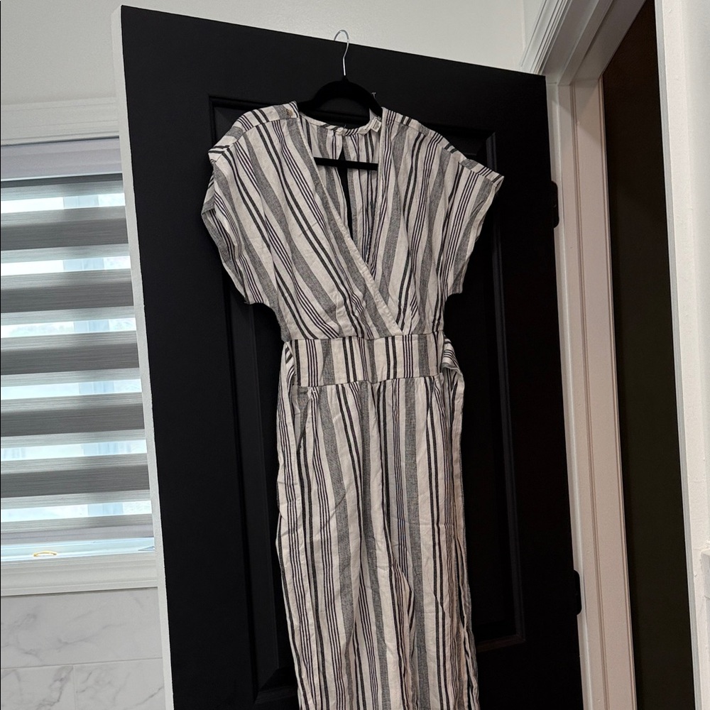 Striped V-Neck Dress